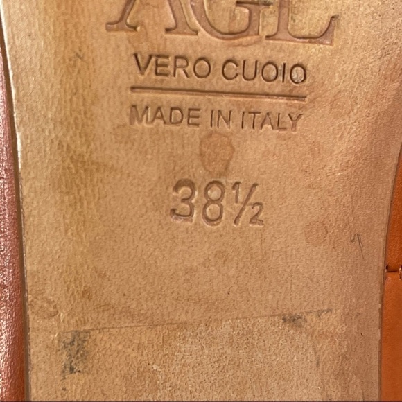 AGL Vero Cuoio Made in Italy Pump Color: Orange/Tan - Picture 13 of 13